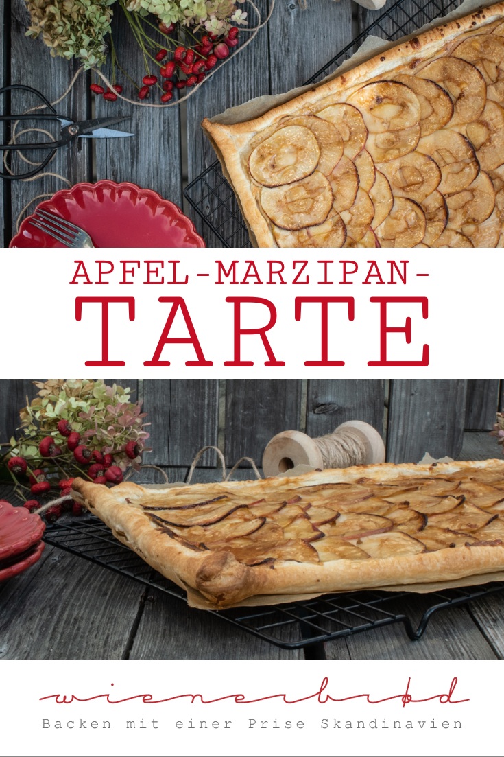 Apfel-Marzipan-Tarte - Wienerbrød - skandinavisch backen