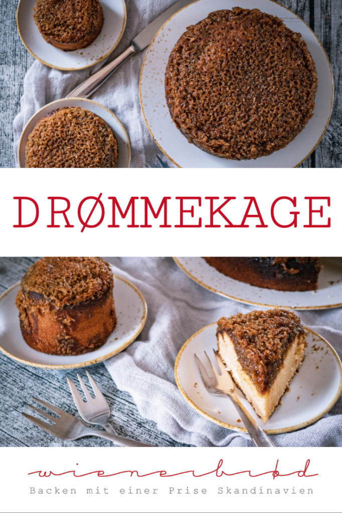 Drømmekage, dänischem Traumkuchen, Vanille-Kuchen mit Kokos-Karamell-Topping / Danish vanilla cake with cocos caramell topping [wienerbroed.com]