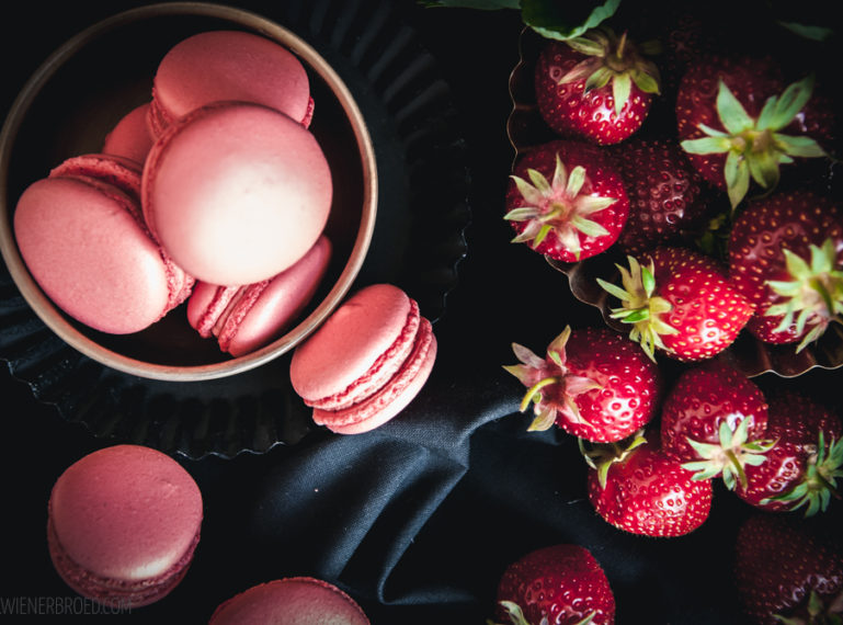 Erdbeer-Macarons | Ich bringe Erdbeeren mit…