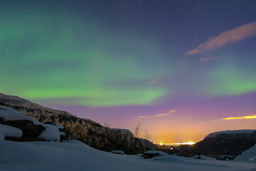 Mit der AIDAcara in Alta im Winter in Norwegen auf der Reise "Winter im hohen Norden" - Nordlichter (Polarlichter) erleben und Nordlichter fotografieren [wienerbroed.com]