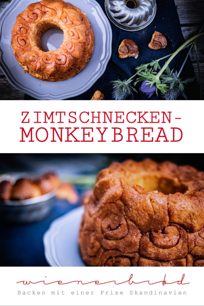 Rezept für ein Zimtschnecken-Monkeybread, saftigen Mini-Zimtschnecken aus der Gugelhupfform / Cinnamon bun monkey bread [wienerbroed.com]