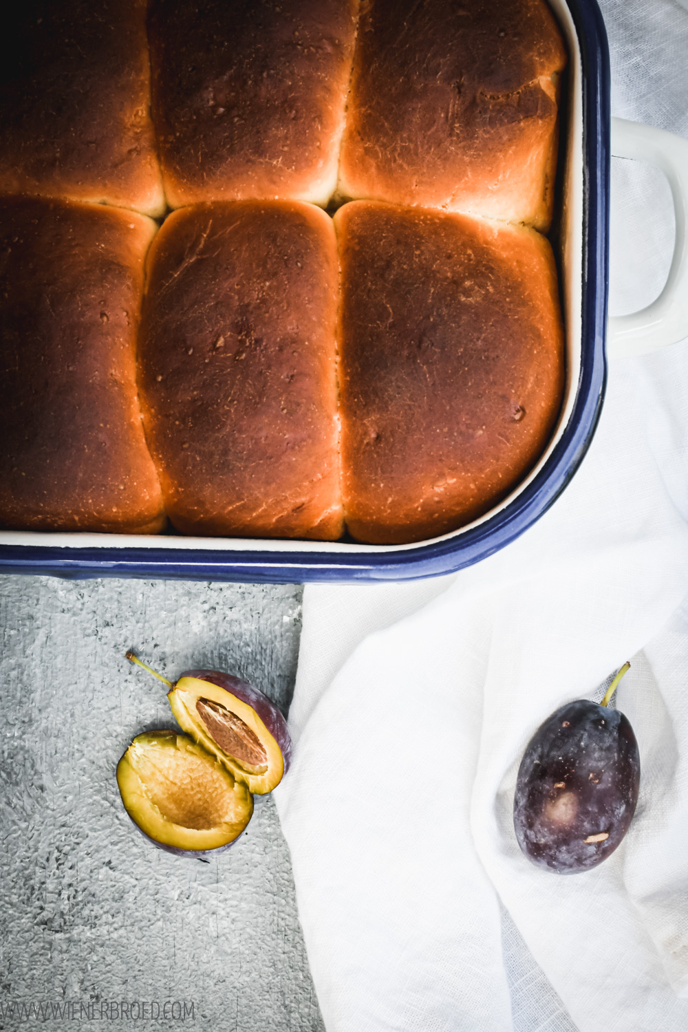 Zwetschgen-Buchteln - Wienerbrød - skandinavisch backen