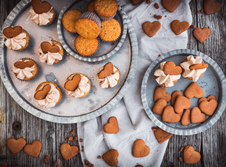 Rezept für Pepparkakor-Cupcakes – Pfefferkuchen aufgehübscht