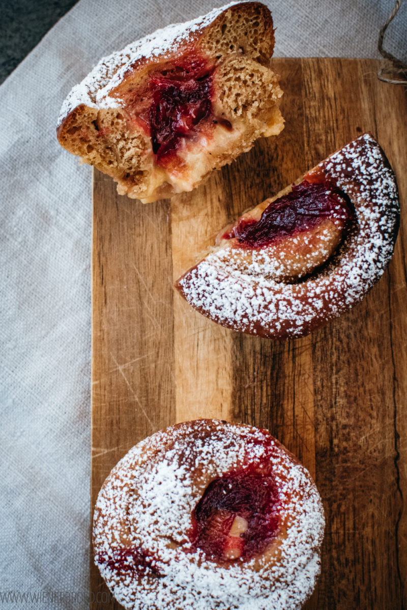 Rhabarber-Vanille-Schnecken - Wienerbrød - skandinavisch backen