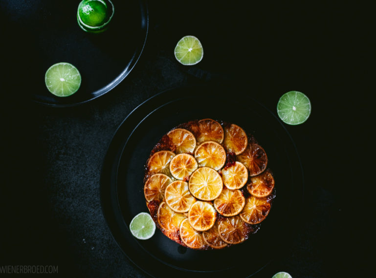 Rezept für Limetten-Upside Down-Kuchen Caipirinha-Style | Kuchen auf dem Kopf