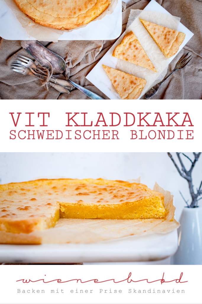 Rezept für Vit Kladdkaka, schwedischer Klebekuchen mit weißer Schokolade, Blondie © Katharina Laurer www.wienerbroed.com