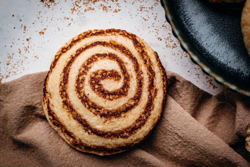 Detailansicht der Zimtschnecken-Softcookies 