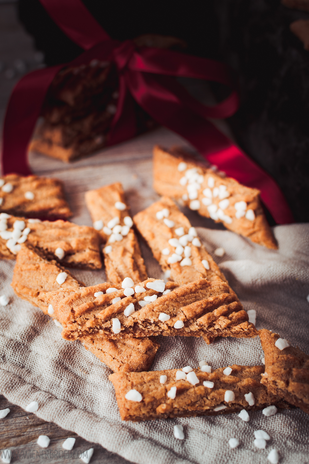 Schwedische Weihnachtsplätzchen in Streifen