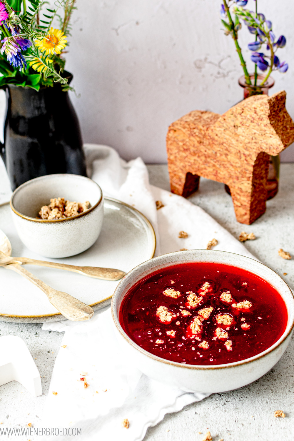 Erdbeersuppe mit Ikea Deko Vinterfint