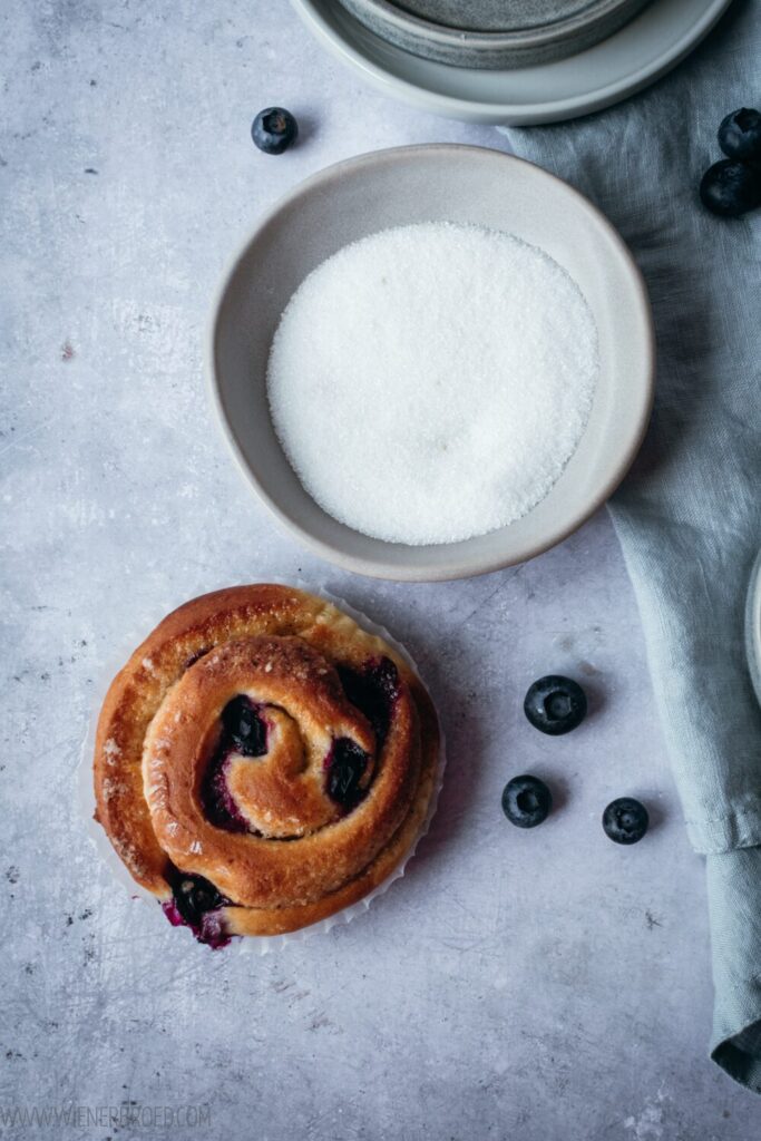 Hefeschnecken mit Blaubeeren